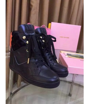 Louis Vuttion Cliff Calfskin Top Sneaker Black 2015 (GD4032-092440 )