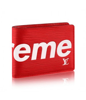 Louis Vuitton x Supreme Slender Wallet M67717 Epi Leather