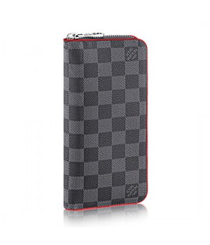 Louis Vuitton Zippy Wallet Vertical N63304 Damier Graphite Canvas