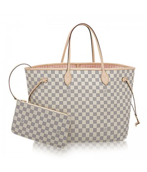 Louis Vuitton Neverfull GM N41604 Damier Azur Canvas