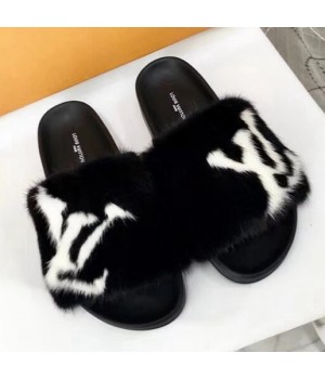 Louis Vuitton Digital Exclusive Bom Dia Flat Mule 1A4G9E Black 2018 (GD4041-8102207 )