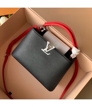 Louis Vuitton Capucines BB Top Handle Bag M53678 Black/Red 2019 (FANG-9042322 )