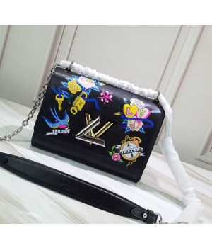 Louis Vuitton Tattoo Twist MM in Epi Leather M52897 Black 2019 (GSP-9022205 )