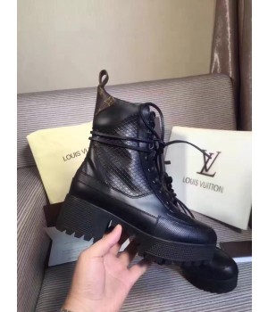 Louis Vuitton Palm Canyon Desert Boots All Black Leather 2016 (DF-6092034 )