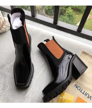 Louis Vuitton Patent Leather Limitless Ankle Boot Black/Brown 2018 (GD2057-8082148 )