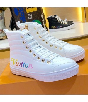 Louis Vuitton New Wave Stellar High-top Flat Sneaker Boots 1A5C5I White 2019 (1054-9062501 )