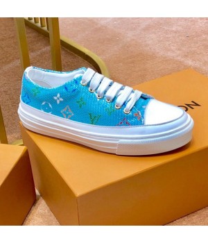 Louis Vuitton Stellar Sequin Sneaker Turquoise 2019 (SIYA-9042472 )