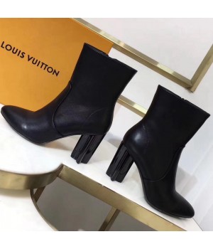 Louis Vuitton Black Calfskin Silhouette Ankle Boot  (LG-8030101 )