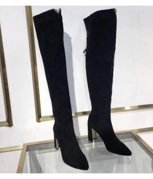 Louis Vuitton Black Suede Upper East Thigh Boot 2018 (LG-8030103 )