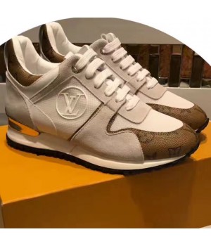 Louis Vuitton Run Away Sneaker White/Yellow Monogram Canvas 2017 (GD5023-7080712 )