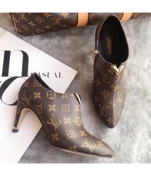 Louis Vuitton Lookat Monogram Canvas Ankle Boot  (LG-8030110 )