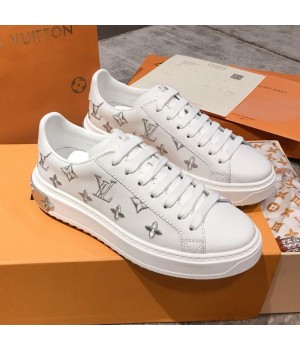 Louis Vuitton Bloom Embroidered Leather Sneaker White/Silver 2019 (KL-9032849 )