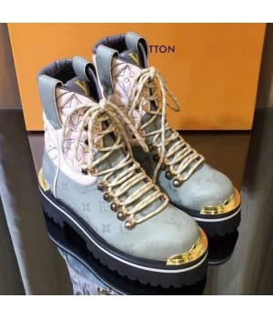 Louis Vuitton Monogram Titanium Canvas LV Outland Ankle Boot 1A4K7X 2019 (GD5002-8121439 )