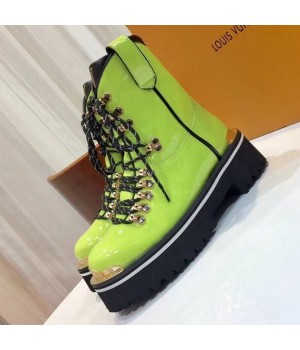 Louis Vuitton Patent Leather LV Outland Ankle Boot Fluorescence 2019 (GD1054-8121441 )