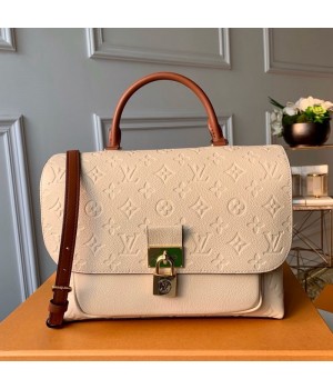 Louis Vuitton Marignan Messenger Bag in Empreinte Leather M44545 Crﾨﾨme Beige/Caramel 2019 (KD-9042628 )