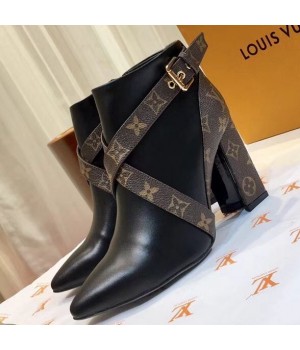 Louis Vuitton Strap Calfskin Ankle Boot Black 2018 (GD1054-8121510 )