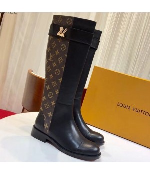 Louis Vuitton Monogram Canvas/Clafskin Boot 2018 (GD1054-8121528 )