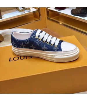 Louis Vuitton Stellar Low-top Sneaker in Blue Monogram Denim 1A4WTT 2019 (SIYA-9030837 )