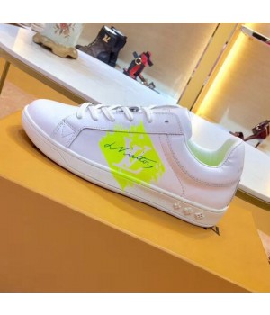 Louis Vuitton Luxembourg Sneaker 1A4OF6 White/Neon Yellow 2019(For Woman and Man) (SIYA-9030848 )