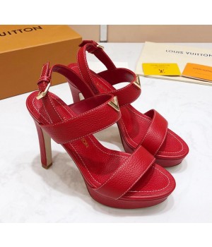 Louis Vuitton New Wave Heel Sandals Red 2019 (KER-9022529 )