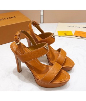 Louis Vuitton New Wave Heel Sandals Clay Brown 2019 (KER-9022534 )