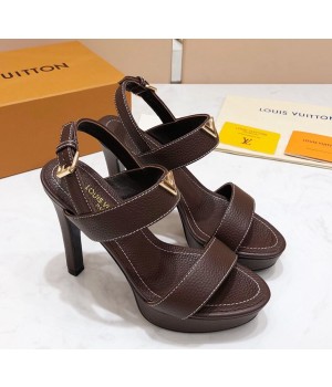 Louis Vuitton New Wave Heel Sandals Dark Red 2019 (KER-9022535 )