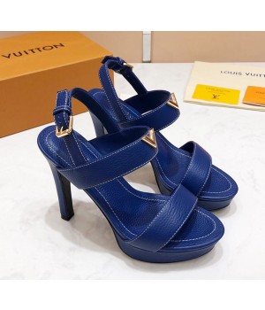 Louis Vuitton New Wave Heel Sandals Blue 2019 (KER-9022533 )