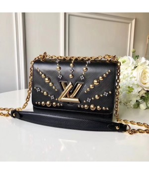 Louis Vuitton Studs Epi Leather Twist MM Bag M55028 Noir 2019 (Tino-8110109 )
