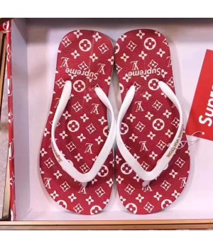 Louis Vuitton x Supreme Thong Sandal Red 2017 (SZ3040-7060522 )