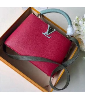 Louis Vuitton Taurillon Calfskin Multicolor Capucines BB Bag M51779 Fuchsia/Grey/Blue 2019 (F-9010237 )