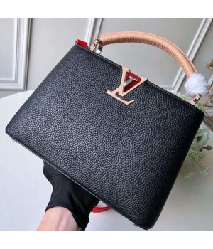 Louis Vuitton Taurillon Calfskin Multicolor Capucines BB Bag M94586 Noir/Red/Nude 2019 (F-9010241 )