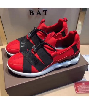 Louis Vuitton Red Calfskin & Fabric Sneaker For Men ﾣﾨ15ﾣﾩ2017  (GD2079-7081073 )