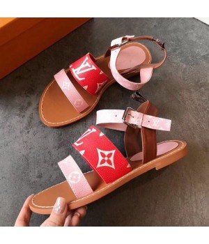 Louis Vuitton Formentera Flat Sandal 1A57ZI Pink/Red 2019  (EM-9040438 )