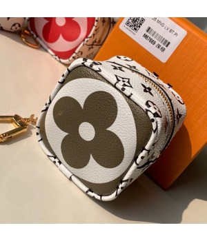 Louis Vuitton Giant Monogram Cube Coin Purse M67669 Khaki Green (KD-9043043 )