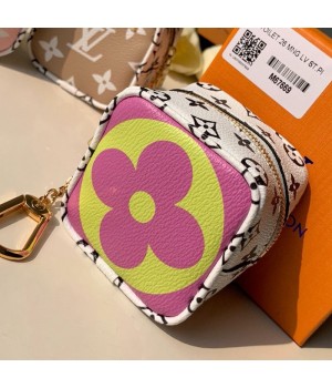 Louis Vuitton Giant Monogram Cube Coin Purse M67669 Yellow/Purple (KD-9043044 )