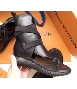 Louis Vuitton Bahia Brazil Flat Sandals Black 2017 (LV-7031825 )