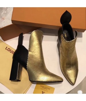 Louis Vuitton Pokerface Ankle Boot 1A2VKG Black/Gold 2017 (GD5023-7091613 )