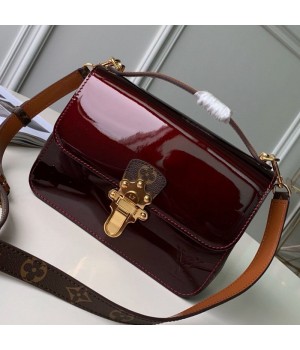 Louis Vuitton Cherrywood BB in Monogarm Canvas and Burgundy Patent Leather M51953 2019 (KD-9050842 )