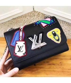Louis Vuitton Epi Leather Patches Twist MM Bag M52699 Noir 2019 (XYS-8111212 )