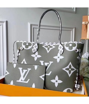 Louis Vuitton Gray Monogram Canvas Neverfull MM Bag M41177 2019 (TINO-8122019 )