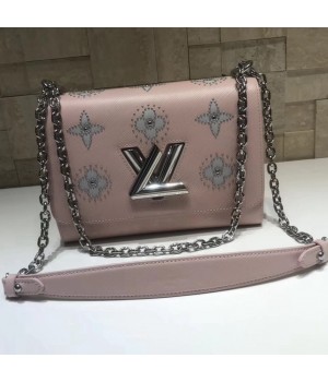 Louis Vuitton Studded Monogram Flowers Twist MM Bag Pink Cruise 2019 (HTM-8111210 )