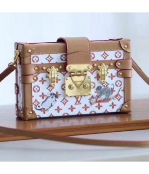 Louis Vuitton Catogram Canvas Petite Malle Bag M44461 White 2019 (F-9010917 )
