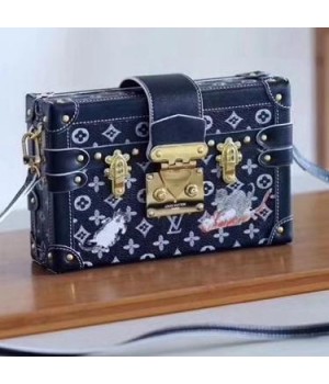 Louis Vuitton Catogram Canvas Petite Malle Bag M44461 Black 2019 (F-9010919 )