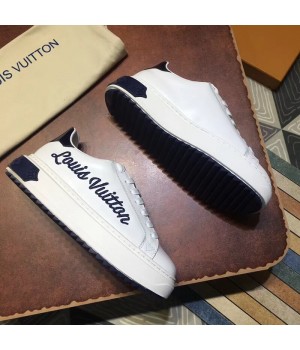 Louis Vuitton Logo Embroidered Time Out Sneaker 1A3U3A White/Blue 2018 (GD5002-8042353 )