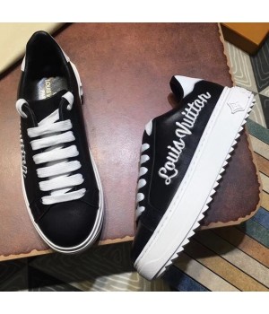Louis Vuitton Logo Embroidered Time Out Sneaker 1A3U3A Black 2018 (GD5002-8042355 )
