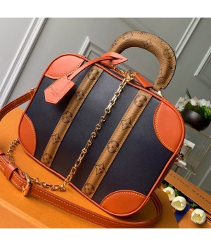 Louis Vuitton Mini Luggage Top Handle Bag M53782 Navy Blue/Caramel 2019 (KD-9041134 )