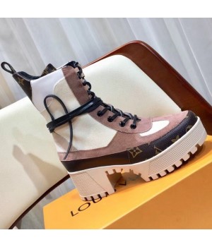 Louis Vuitton Monogram Canvas/Suede/Canvas Laureate Desert Boot 2018 (GD1054-8080805 )