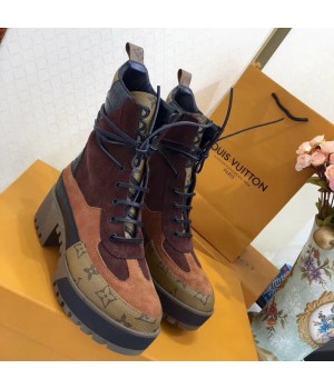 Louis Vuitton Monogram Reverse Canvas/Suede Laureate Desert Boot 2018 (GD1054-8080806 )