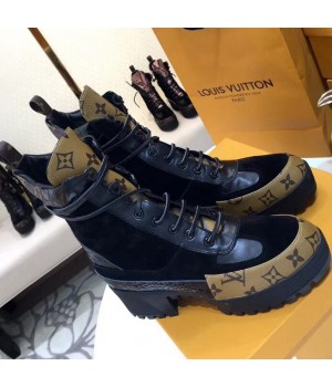 Louis Vuitton Monogram Reverse Canvas/Suede/Leather Laureate Desert Boot 2018 (GD1054-8080807 )