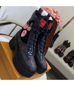 Louis Vuitton Monogram Canvas/Patches Suede/Leather Laureate Desert Boot 2018 (GD1054-8080809 )